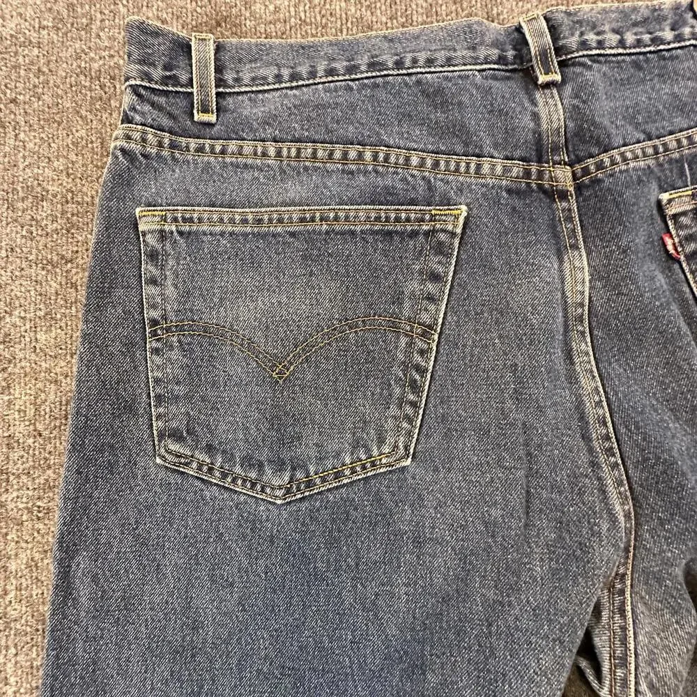 Levis 505 Regular Fit‎ Straight Leg Jeans Mens 42x32 Blue Denim 100% Cotton